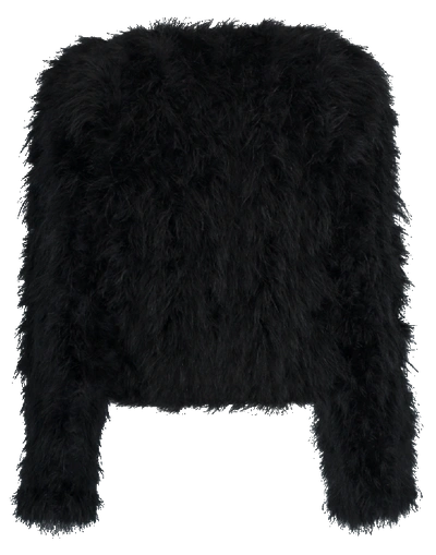 Lamarque Deora Feather Jacket In Black