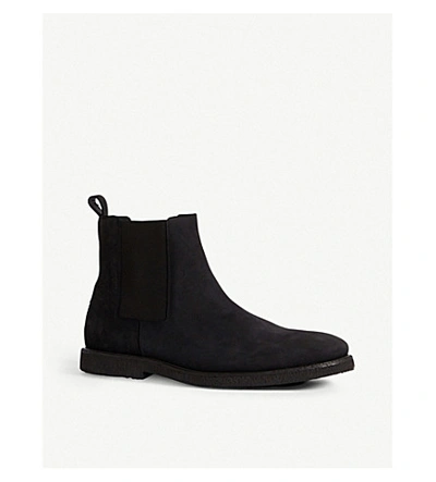 Shop Allsaints Marcel Nubuck Leather Chelsea Boots In Black