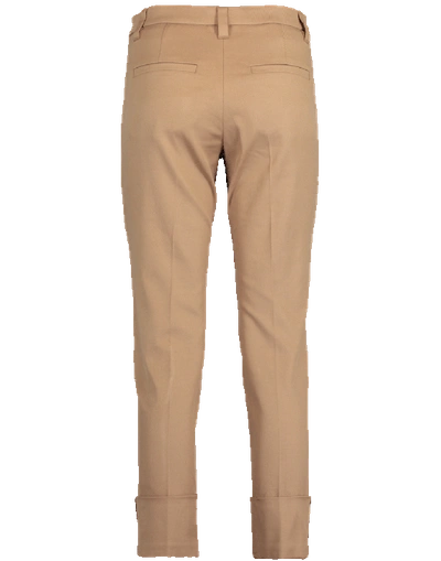 Shop Brunello Cucinelli Cotton Twill Cuff Pant In Chai