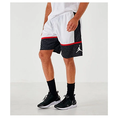 Shop Nike Jordan Men's Jumpman Speckle Basketball Shorts In White