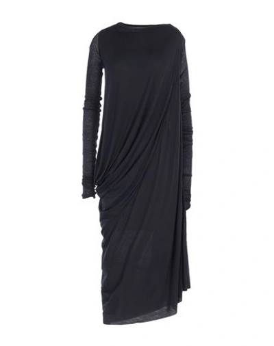 Shop Rick Owens Midi Dress In Black