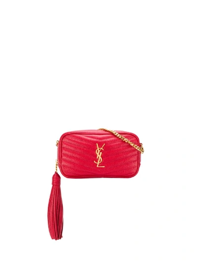 Shop Saint Laurent Lou Camera Bag In Red