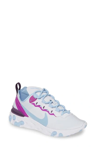Shop Nike React Element 55 Sneaker In Grey/ Psychic Blue/ Violet