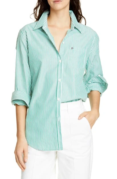 Shop Alex Mill Stripe Shirt In Green