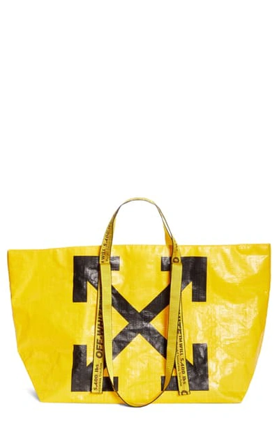 Shop Off-white New Commercial Tote In Yellow Black