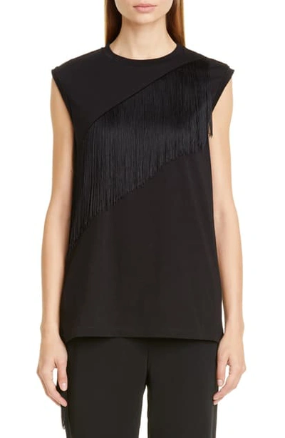 Shop Stella Mccartney Fringe Detail Top In Black