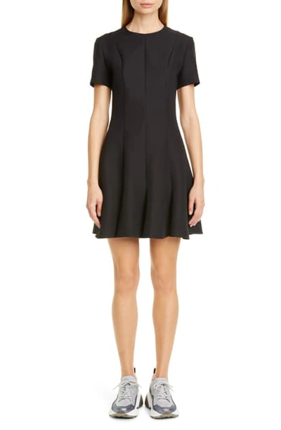 Shop Stella Mccartney Seam Detail Fit & Flare Minidress In Black