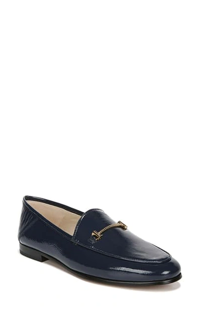 Shop Sam Edelman Lior Loafer In Baltic Navy Patent Leather