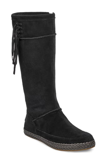 tall black suede ugg boots
