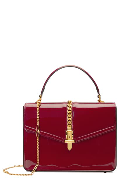 sylvie 1969 patent leather mini top handle bag