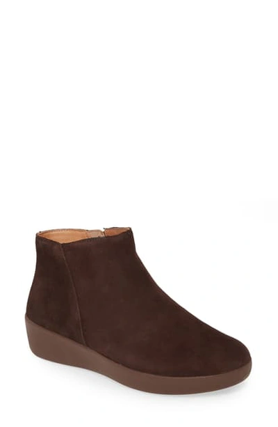 Shop Fitflop Sumi Boot In Chocolate Brown Suede