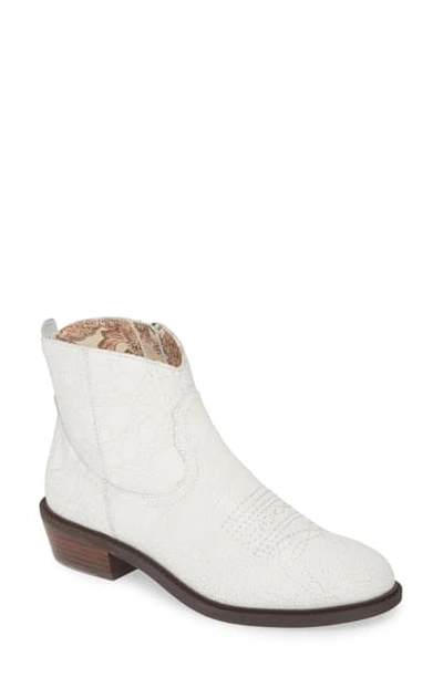 Shop Band Of Gypsies Montrose Bootie In White Crackle Leather