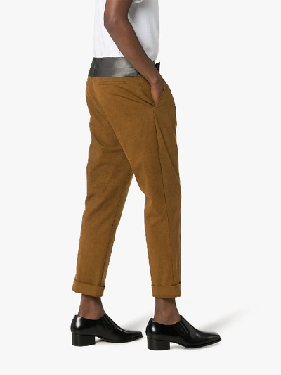 Shop Haider Ackermann Tailored Cropped Trousers In Brown