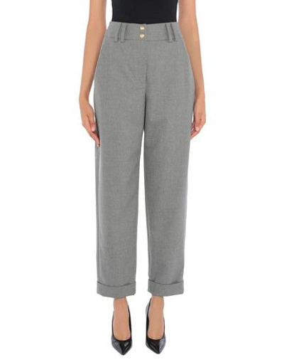 Shop Balmain Casual Pants In Light Grey