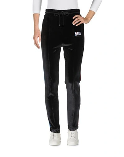 Shop Marcelo Burlon County Of Milan Marcelo Burlon Woman Pants Black Size S Polyester, Elastane