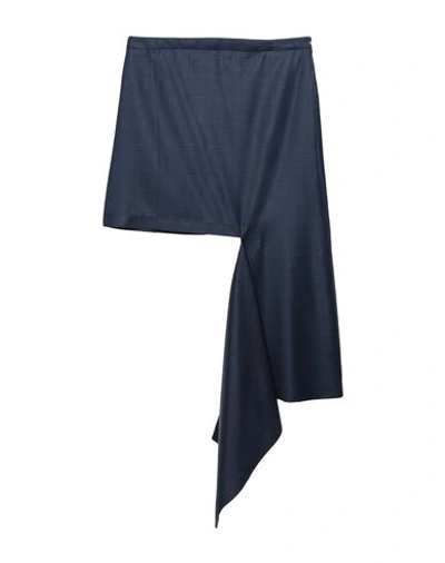 Shop Balenciaga Mini Skirt In Dark Blue
