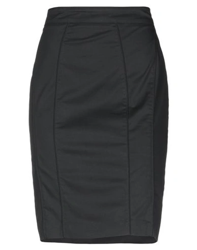 Shop Burberry Knee Length Skirts In Black
