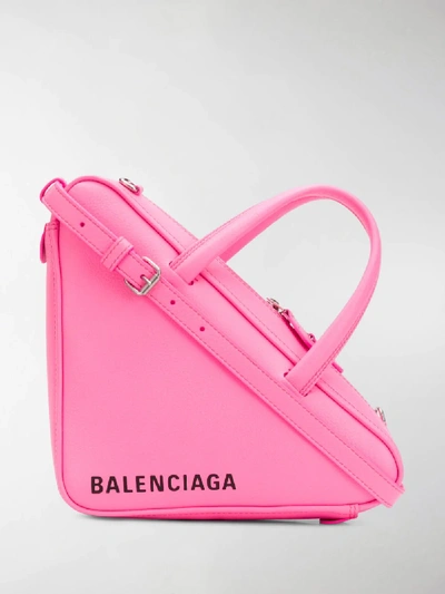 Shop Balenciaga Triangle Duffle Bag Xs In Pink