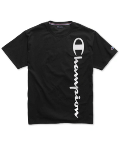 Shop Champion Men's Cotton Pajama T-shirt In Black