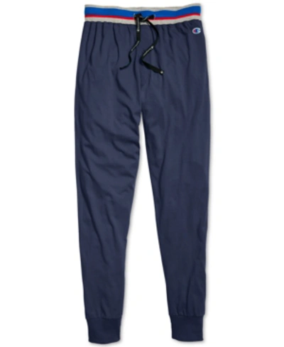 Shop Champion Men's Cotton Jogger Pajama Pants In Imperial Indigo