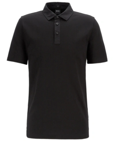 Shop Hugo Boss Boss Men's Plummer Slim-fit Polo Shirt In Black