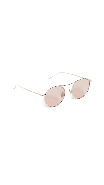 Shop Illesteva Buena Vista Sunglasses In Gold/bright Rose Gold