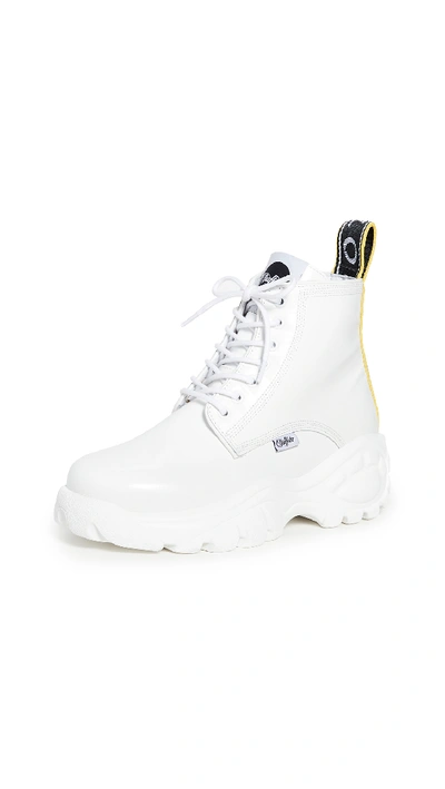 Shop Buffalo Gillian High Top Sneakers In White