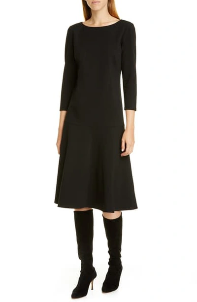 Shop Lafayette 148 Martha A-line Dress In Black