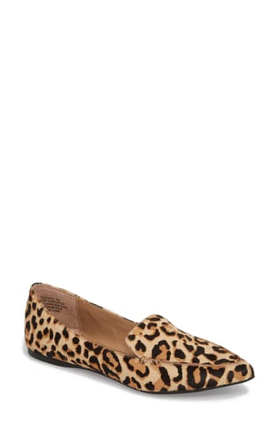 Shop Steve Madden Feather-l Genuine Calf Hair Loafer Flat In Tiger Print