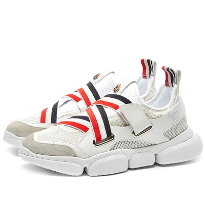 Shop Moncler Bakary Strap Sneaker In White