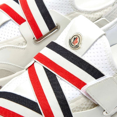 Shop Moncler Bakary Strap Sneaker In White