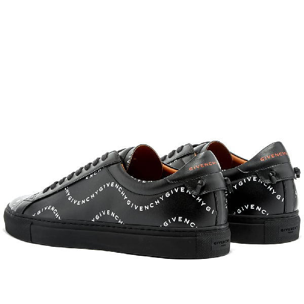 Givenchy Black Allover Logo Urban Knots Sneakers In 004 Blkwht | ModeSens