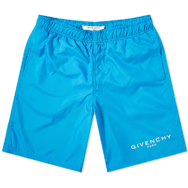 blue givenchy swim shorts