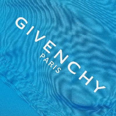 Shop Givenchy Logo Swim Short In Blue