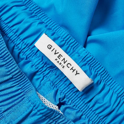 Shop Givenchy Logo Swim Short In Blue