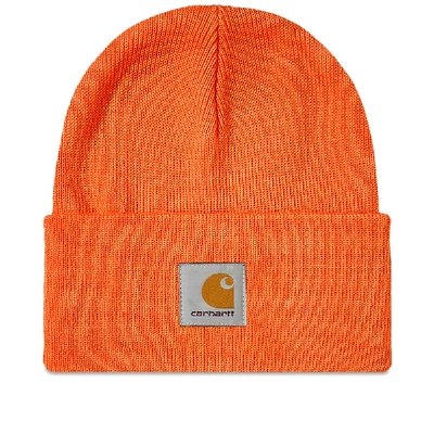 Shop Carhartt Wip Acrylic Watch Hat In Orange