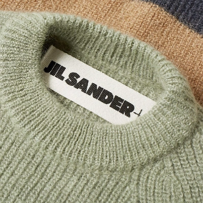 Shop Jil Sander + Panel Stripe Knit In Brown