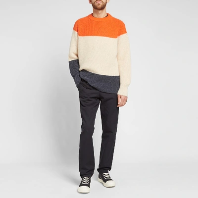 Shop Jil Sander + Panel Stripe Knit In Orange