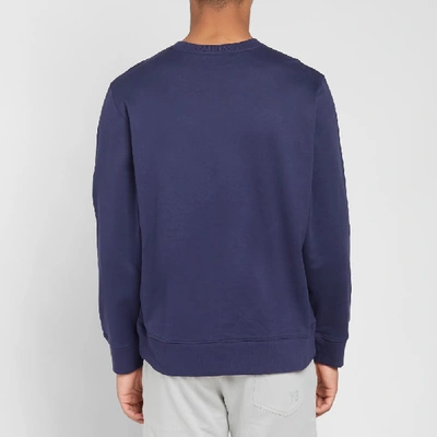 Shop Y-3 Classic Logo Crew Sweat In Blue