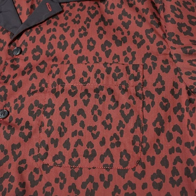 Shop Apc A.p.c. Arid Leopard Print Shirt In Red