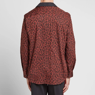 Shop Apc A.p.c. Arid Leopard Print Shirt In Red