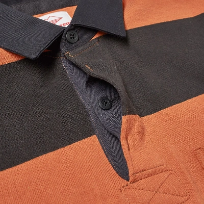 Shop Battenwear Pocket Rugby Shirt In Orange