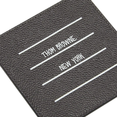 Shop Thom Browne Pebble Grain Single Card Holder In Black