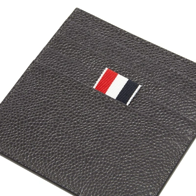 Shop Thom Browne Pebble Grain Single Card Holder In Black