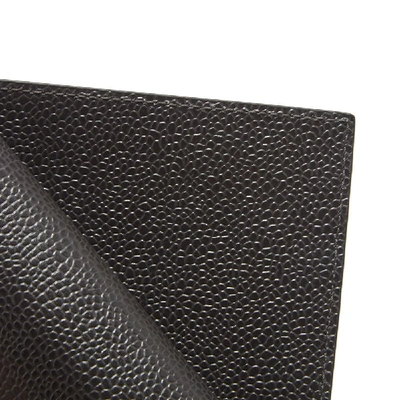 Shop Thom Browne Pebble Grain Single Card Holder In Black