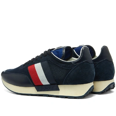 Shop Moncler Horace Tricolore Running Sneaker In Blue