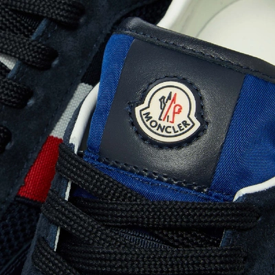 Shop Moncler Horace Tricolore Running Sneaker In Blue