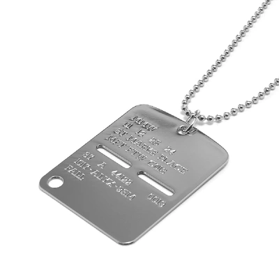 Shop Alyx 1017  9sm Military Dog Tag In Silver