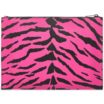 Shop Saint Laurent Zebra Tablet Holder In Pink