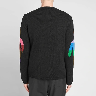 Shop Comme Des Garçons Shirt Comme Des Garcons Shirt Teddy Bear Sleeve Crew Knit In Black